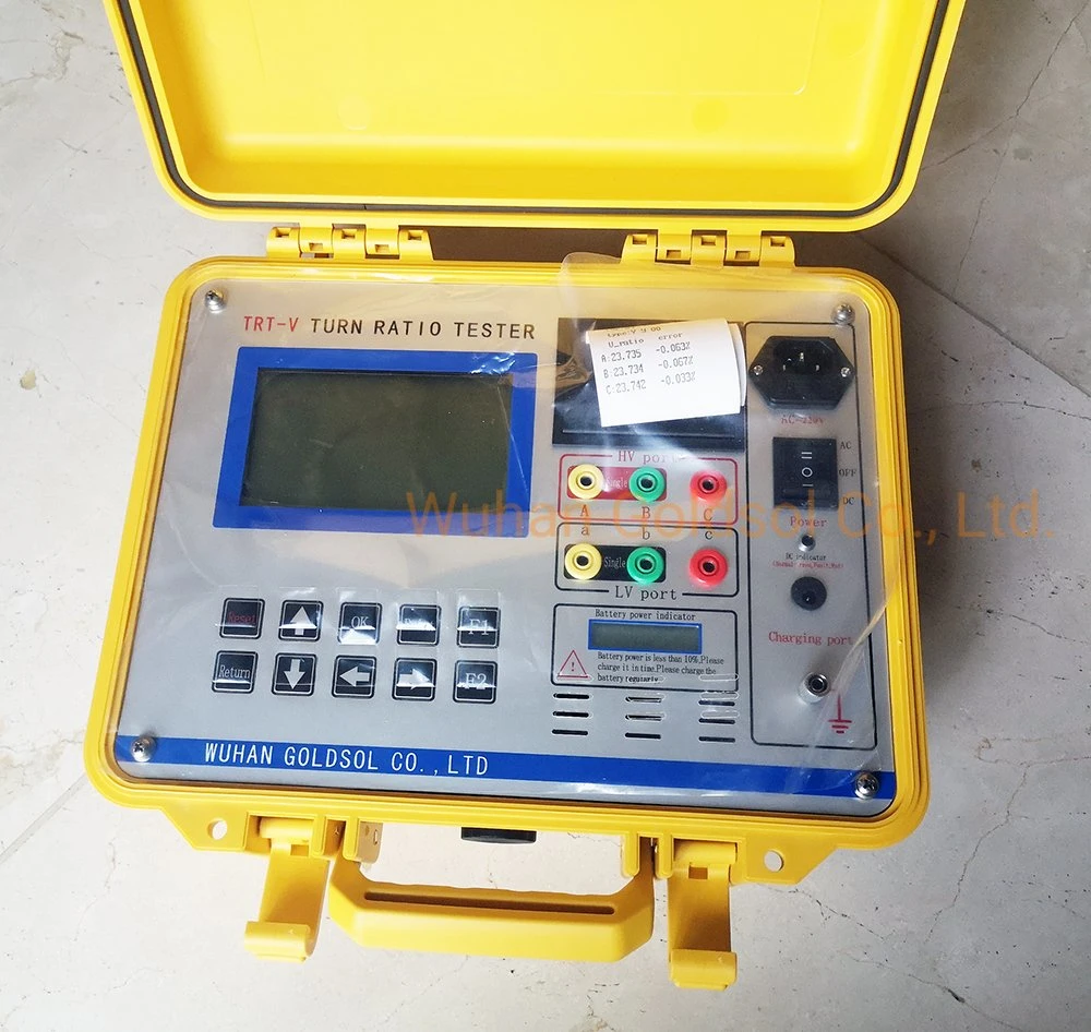 Automatic Three Phase Transformer Turns Ratio Meter TTR Megger Transformer Turn Ratio Tester